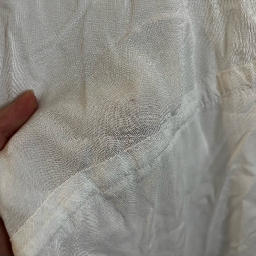 Lands' End White Modal Kaftan Swim Coverup XL-XXL Drawstring Waist - Picture 5 of 10